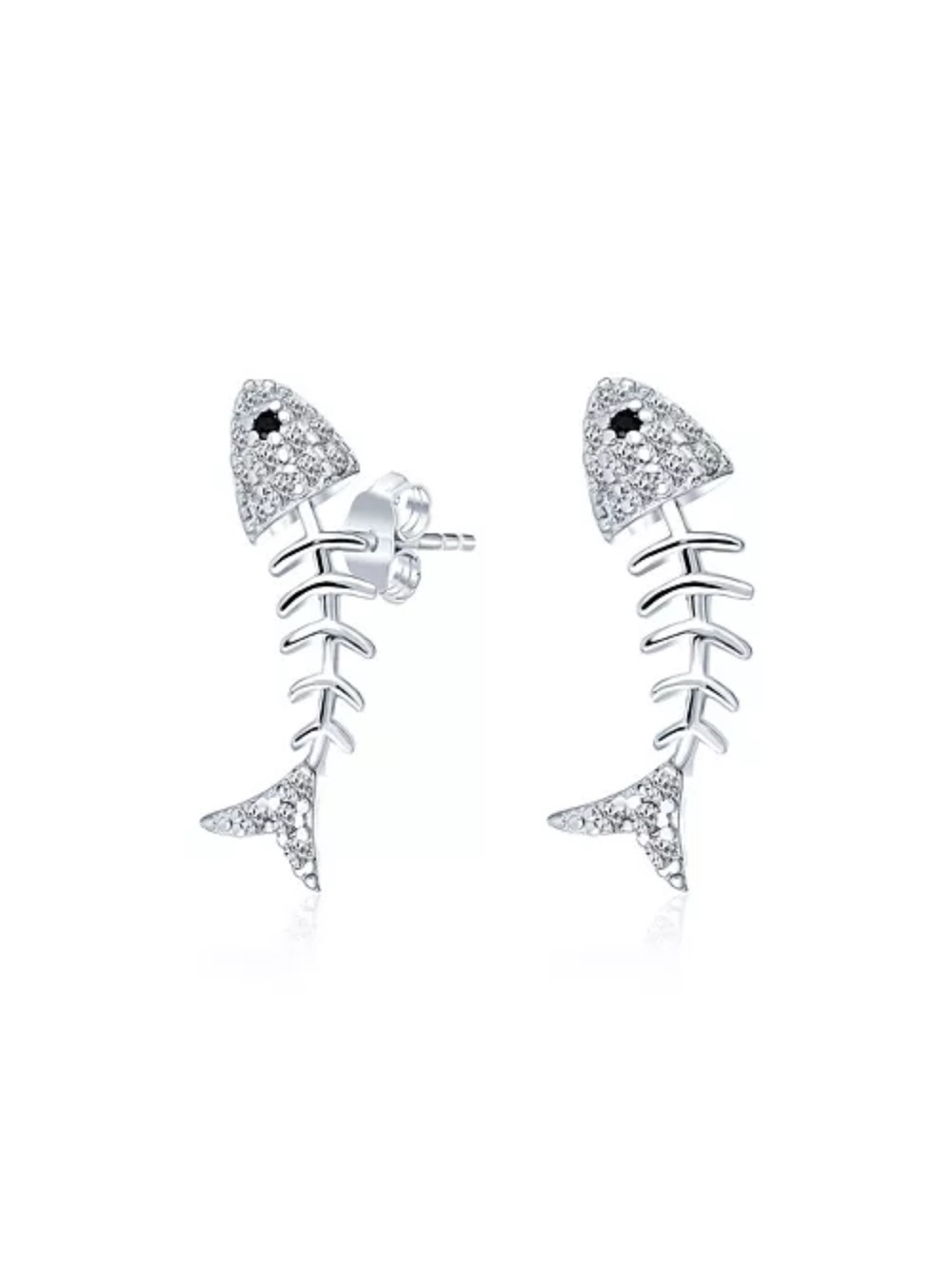 Fishbone earrings 925 silver - Picture 10 of 10